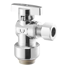 10 Pack Angle Stop Valve Push-to-Connect 1/2" PTC x 3/8" OD Compression, Durable
