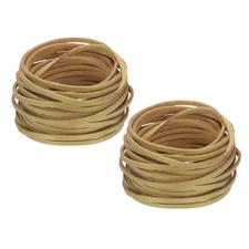 Faux Leather Cord Suede Cord, 5.5 Yards 2.6mm String, Gold, 2 Pack
