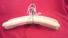 Lot of 3 Satin Padded Pastel Clothing Hangers Lingerie VTG