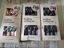 3 X Kitsch The Satin Heatless Hair Curling Set - 1 Curling Rod  2 Scrunchies