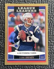🔥TOM BRADY 2006 TOPPS LEAGUE LEADERS GOLD #d /2006!🔥PATRIOTS!