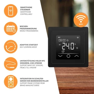 Mi-Heat Mi750 Smart Thermostat 230V WLAN Touch 7 cm Floor Heating