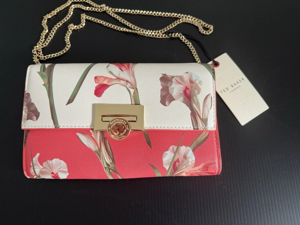 Bolso sin asas Ted Baker Parisa floral coral crema nuevo con etiquetas Foto 2 de 4