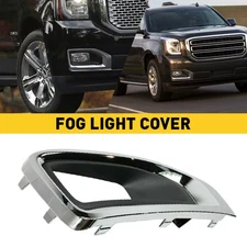 Front Fog Light Cover Trim Right Side For GMC 2015-2020 Yukon Black ABS