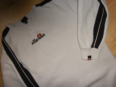 ellesse Sweatshirt Pullover Unisex Logo Print Gr. M 2-farbig Baumwolle Polyester