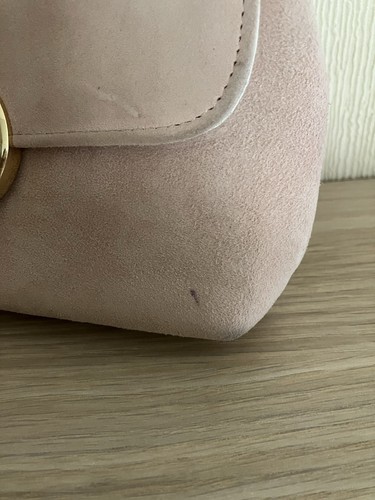 Dune London Light Pink Suede Leather Clutch Shoulder Bag - Picture 4 of 7