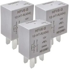 3-Pack 13598343 Relay - 12VDC 30A 4-Pin SPST Automotive Relay - Fixes Fuel Pump
