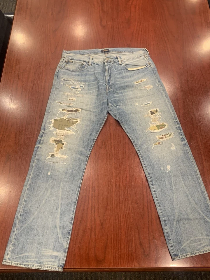 Polo Ralph Lauren Men's Jeans 36x32 Slim Jeans Patch Work - Image 2 of 4