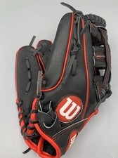 Wilson A450 11  Infield Youth Baseball Glove LHT Left Hand Throw BLACK RED