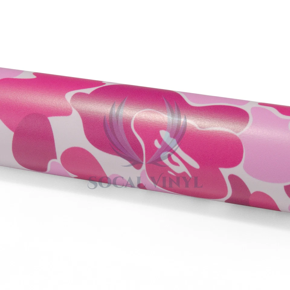Premium Camuflaje Camuflaje Mono Rosa Coche Vinilo Envoltura Adhesivo Calcomanía Hoja Película Hágalo Usted Mismo Foto 3 de 4
