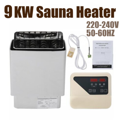 9KW 220V Electric Sauna Heater Stove Dry Steam Sauna Bath for Spa Max.460 Cu.ft