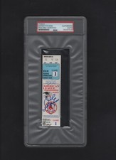 1986 MLB ALCS PLAYOFF TICKET STUB GAME 1 AUTO DWIGHT EVANS PSA/DNA CERTIFIED