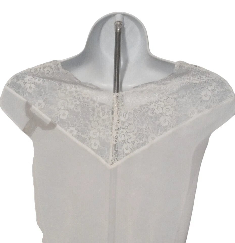 Bata de malla transparente de longitud media Ambrielle L M. Mientras. J-1 Foto 3 de 4