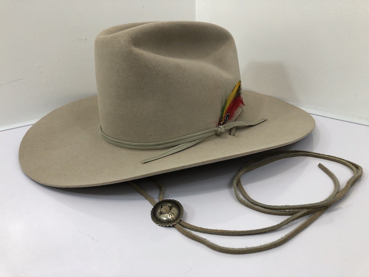 Stetson 4x Beaver F2010 Rancher Cowboy Hat 601 Silver Belly Size 7