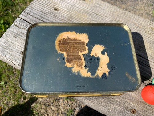 Biscottiera vintage latta con uccellini di Peek Frean Londra Inghilterra latta biscotti rara - Foto 6 di 10