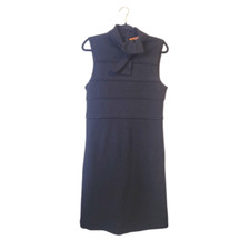 Tory Burch Women's Black Wool Collared Dress Size M