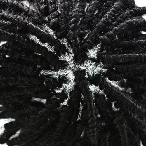Mens Toupee Twist Crochet Braids Afro Toupee for Men Hair Replacement System - Picture 7 of 12
