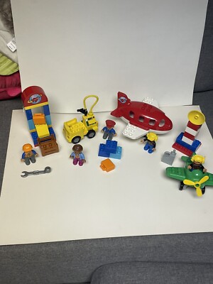Lego DUPLO Airport Little Plane Sets Lot Figures Green Red