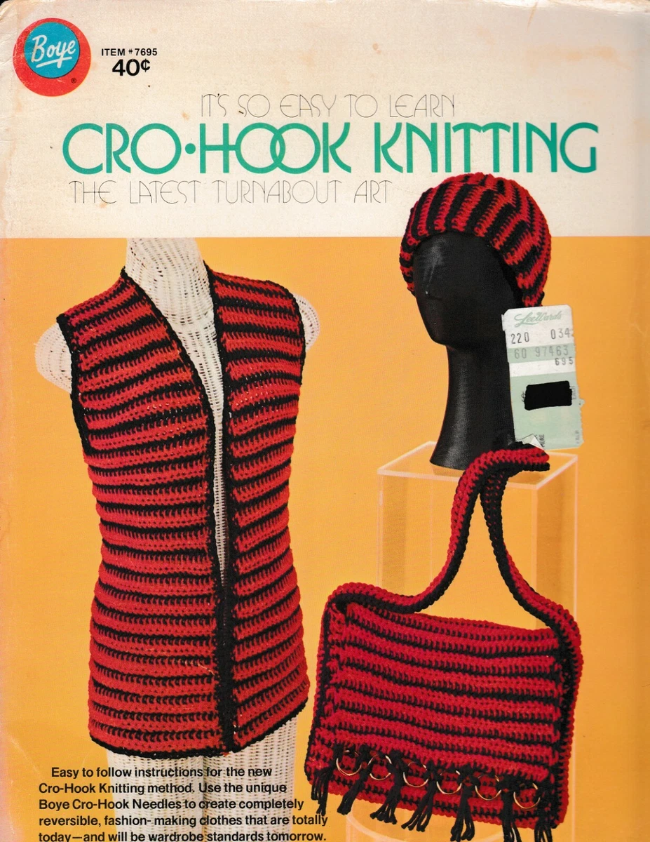 It s So Easy to Learn Cro Hook Knitting Boye 7695