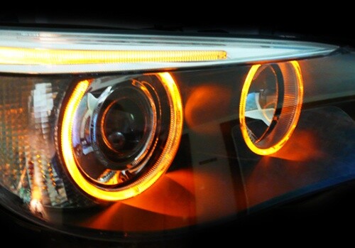 2x Angel Eyes Halo Ring LED Light Marker Bulb 10W Canbus No Error Amber For BMW - Bild 9 von 12