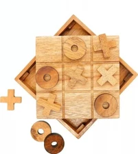 Wooden Tic Tac Toe Game, Coffee Table Decor Living Room Decor Modern Wood Decor