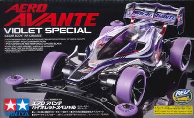 New Tamiya 95062 Mini 4WD Aero Avante Violet Special Clear Body AR