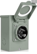 30A Generator Power Inlet Box NEMA 3R Generator Outlet Box for Outdoor Recept...