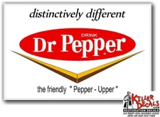 (DP-106) 12" DR PEPPER "DIST DIFFERENT" COOLER POP soda coca cola machine decal