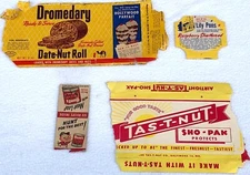 Lot of 4 Advertising Pieces - Hunts, Tas-T-Nut, Dromedary, Lily Pons