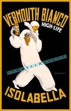 Vermouth Bianco Isolabella 1946 High Life Vintage Poster Print Retro Style Art