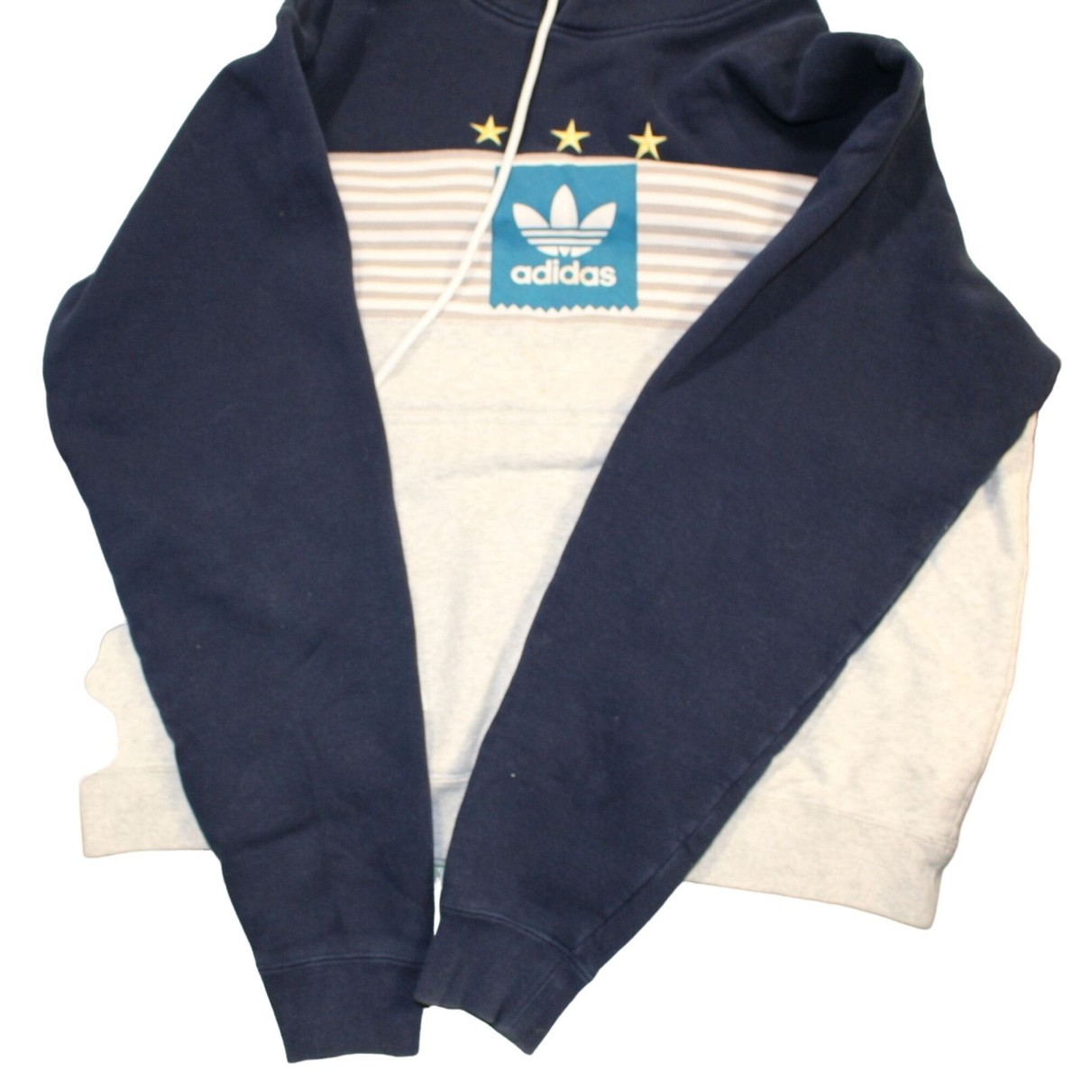 ☆アディダス☆Elevated Tri Hoodie EC7279 Men's Adidas Hoodie Originals Elevated Tri Blue EC7279 Size
