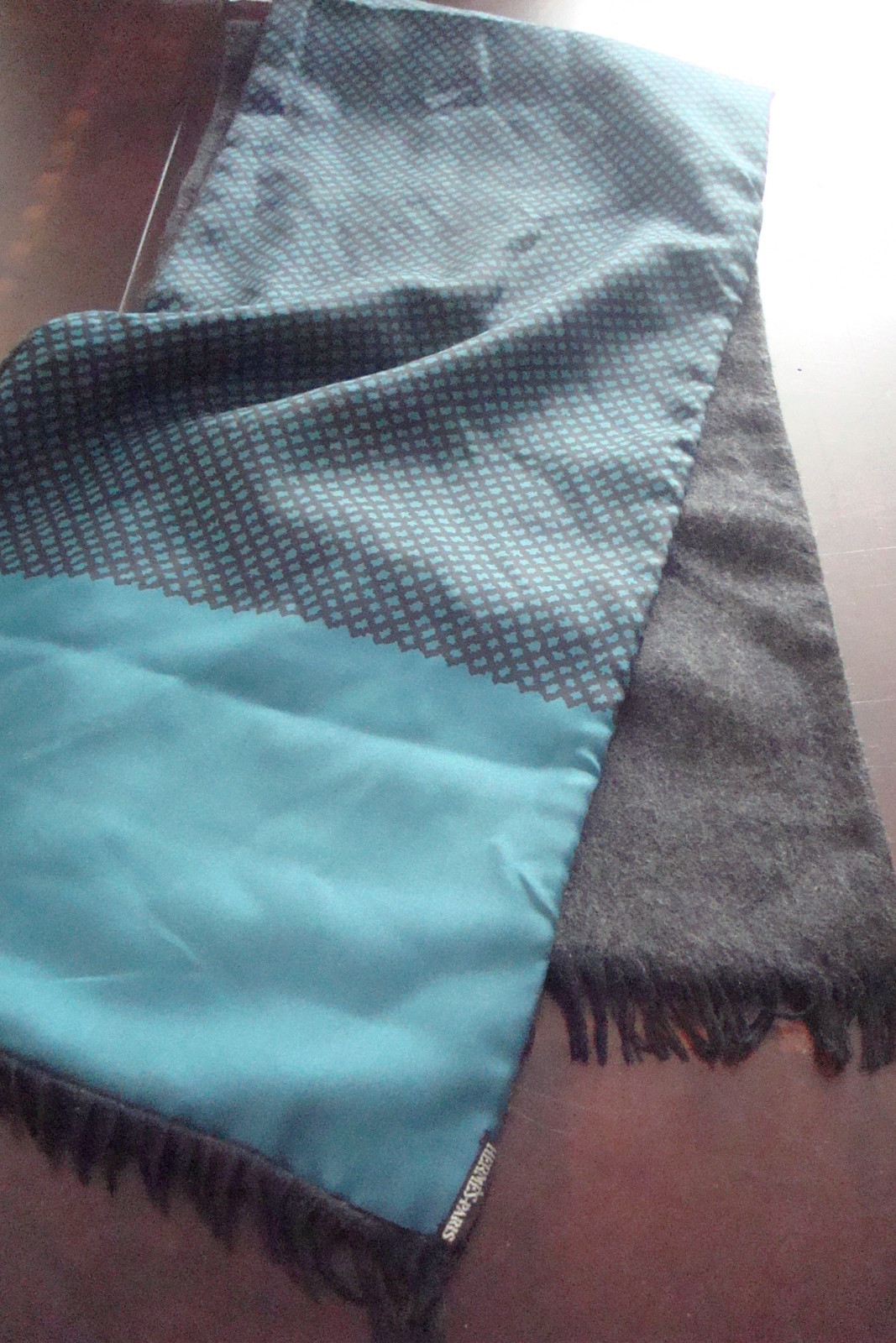 HERMES cashmere and silk scarf