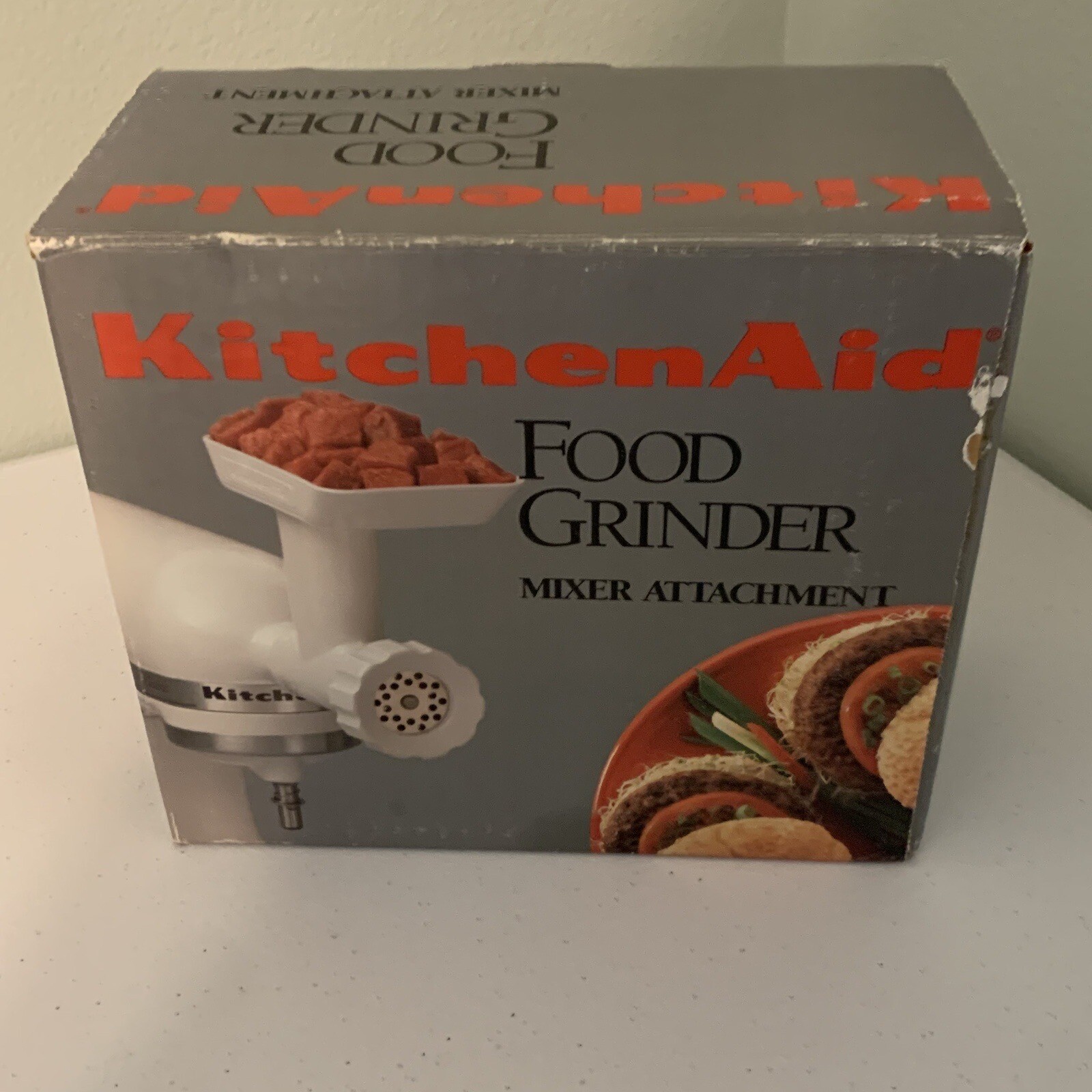 KitchenAid Food Grinder Stand Mixer Attachment Model FGA White Complete