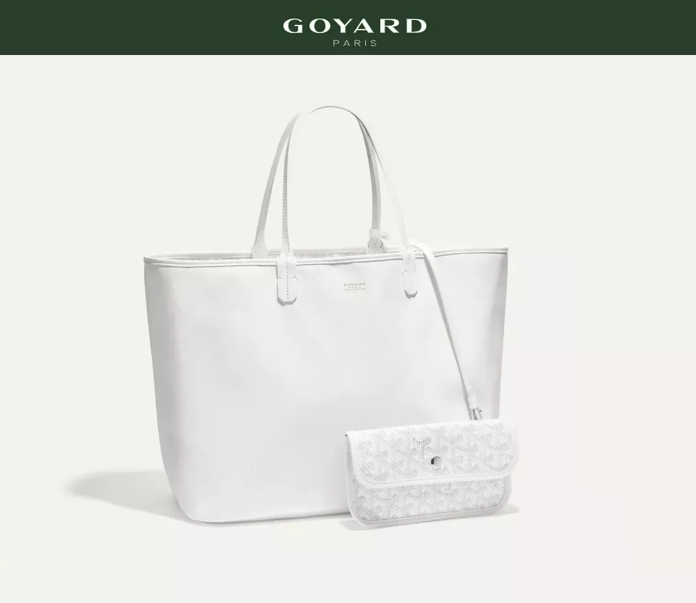 Goyard Goyardine Reversible Anjou PM White