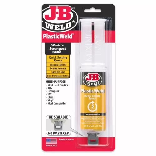 JB PlasticWeld 2 Part Cold Weld Plastic Epoxy Adhesive Syringe 25ml J-B 50132