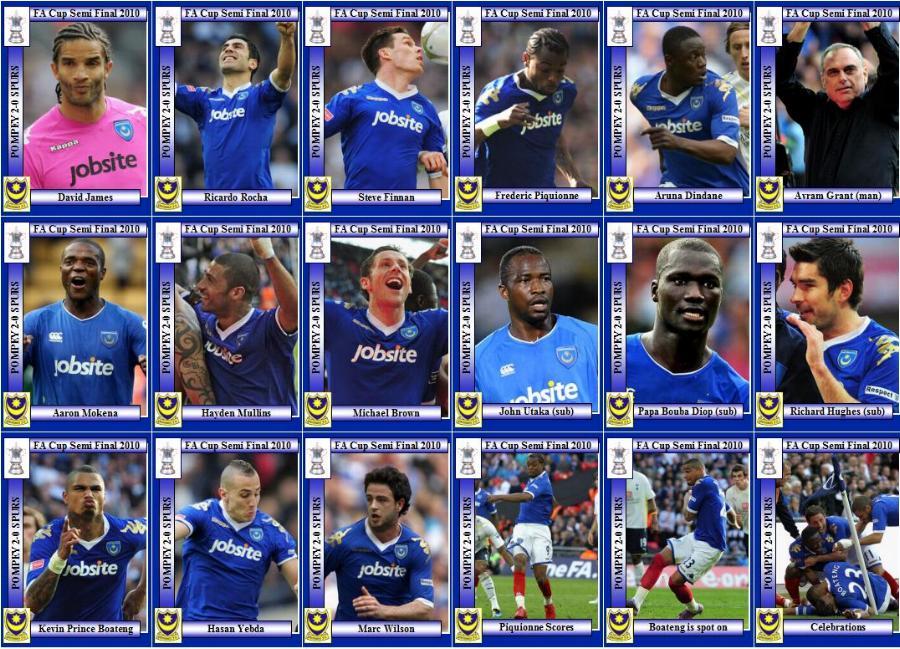 入手不可能！2010FA Cup決勝ポーツマス・ピンズ Portsmouth 2010 FA Cup Semi Final football trading cards | eBay