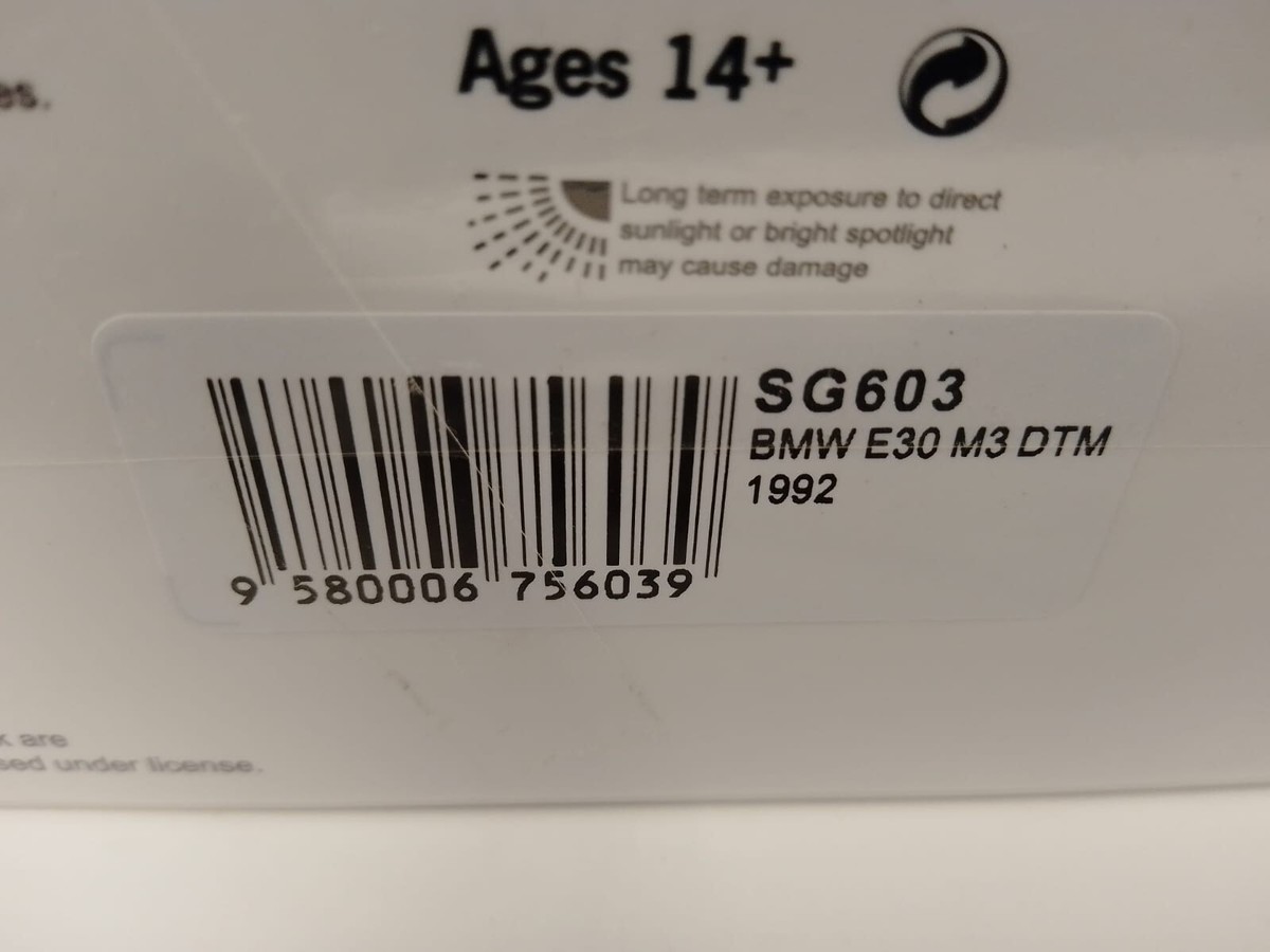 BMW M3 E30 DTM Tic Tac für Carrera Digital C3865DIG132, 999,99