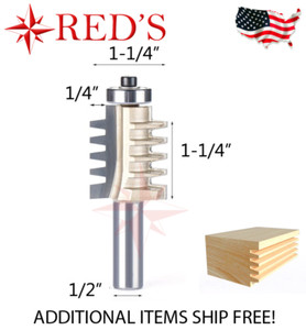 3 Bit Bird's Mouth Router Bit Set - 1/2" Shank - Yonico 15330