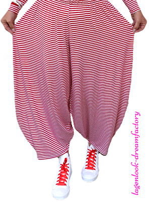 Tunique Myo Extra-Large Rayures Rouge Et Blanc - Tailles 46 à 56 - Jersey Viscose - Fabriqué En Allemagne - Neuf