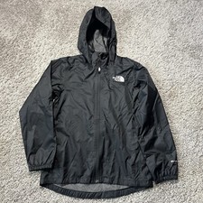 The North Face DryVent Girls Youth Mesh Lined Black Windbreaker Jacket M 10/12