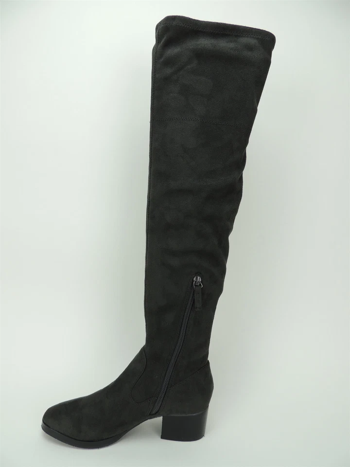 Botas por encima de la rodilla Elie Tahari Corbin para mujer color carbón talla 5 M Foto 3 de 4