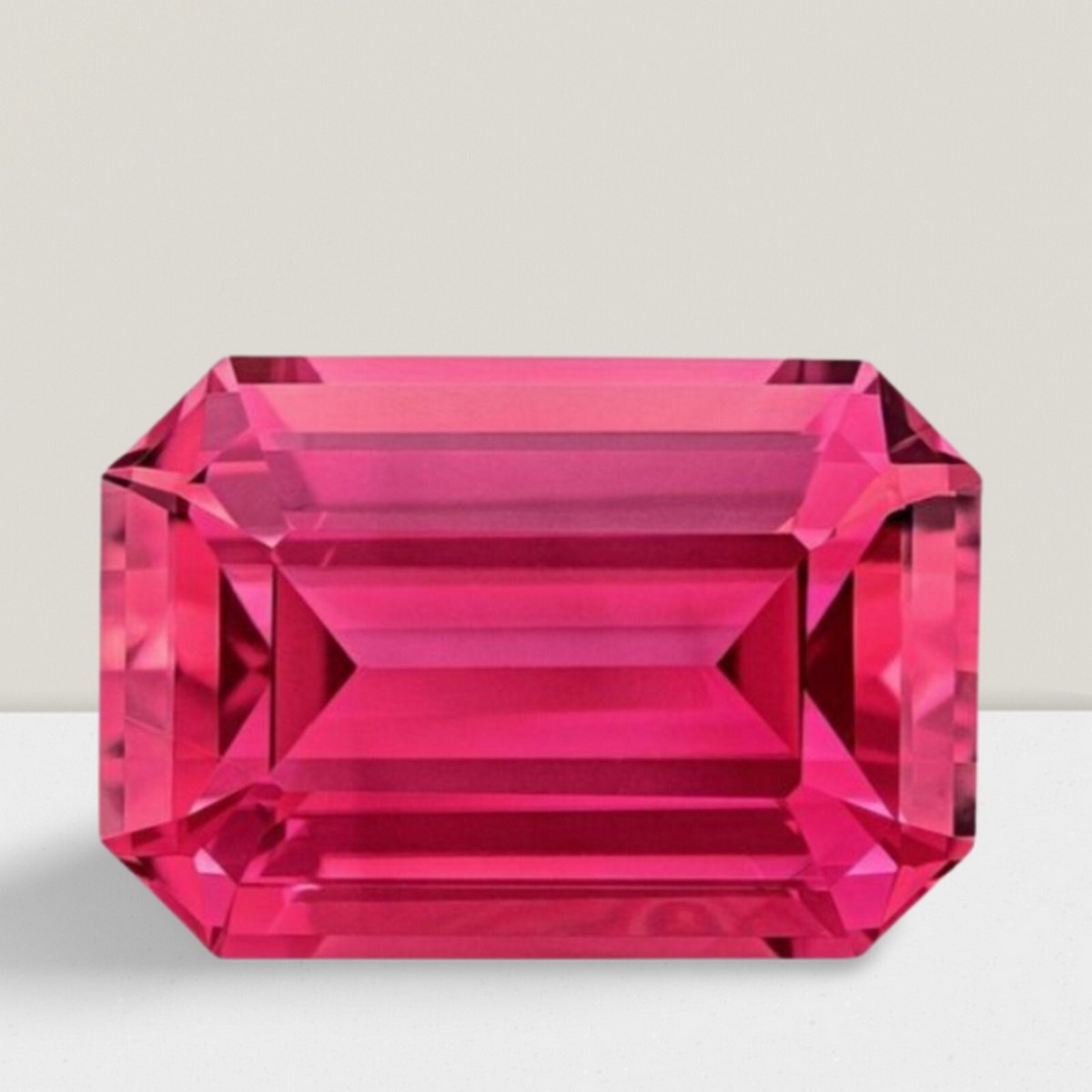 Pink Tourmaline Octagon Cut Gemstone 1.21 Cts - 8x6 mm VVS