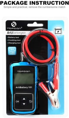 TOPDON 12V Car Battery Tester Digital Automotive Diagnostic Test Scanner Tool