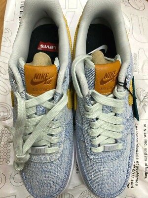 LEVI'S x Nike Air Force 1 By You Denim CI5766-984 Men Size US 9