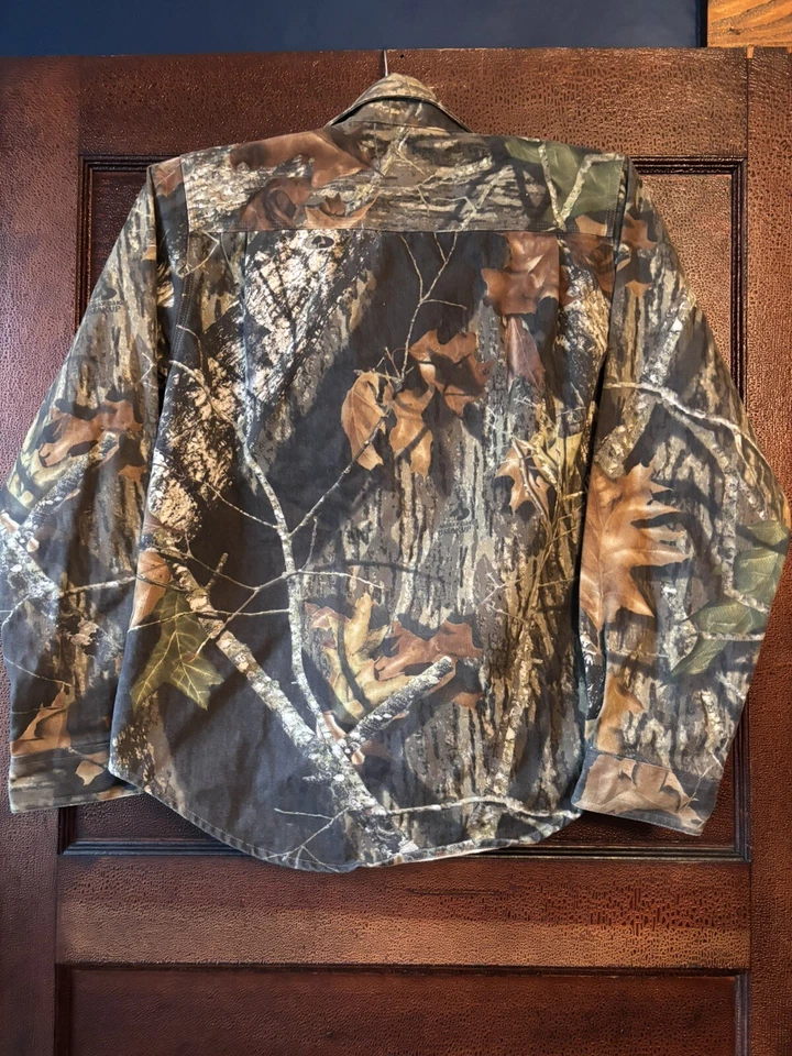 Mossy Oak Camouflage Twill Button Shirt Youth Size XL Hunting Deer Turkey - Image 2 of 3
