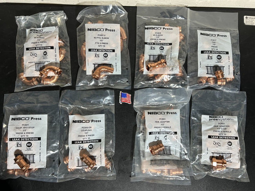 NIBCO VIEGA PROPRESS QTY (75) COPPER FITTINGS 1/2" PRO PRESS MADE IN USA