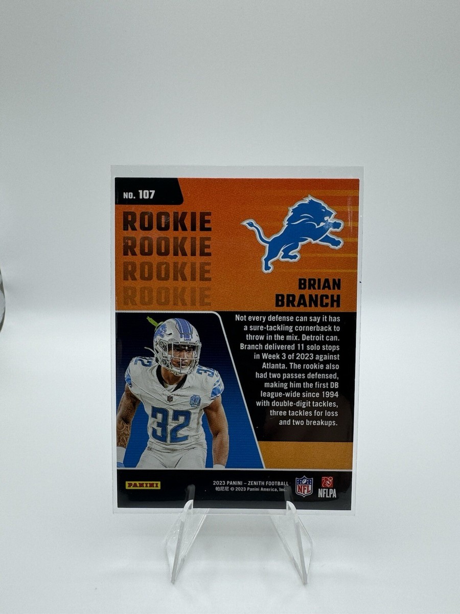 2023 Brian Branch Panini Zenith Retail Detroit Lions #107 | eBay