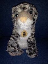 Snow Leopard Wild Republic Houston Zoo Plush Cuddly 12-inch Stuffed Animal Gray