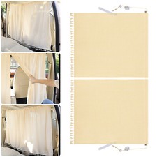 55 X 31 Rear Seat Divider Curtain Car Privacy Shade For Suv Sedan Truck Beige