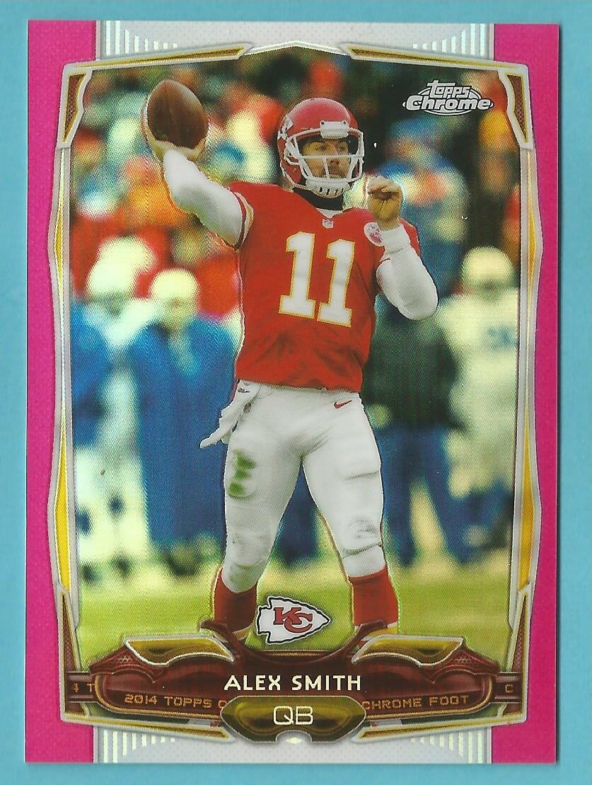 2014 Topps Chrome Football Alex Smith Pink Refractor Redskins #54 273/399